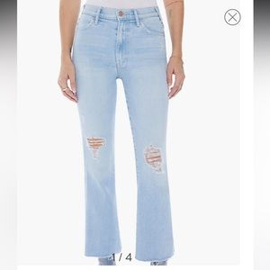 MOTHER denim, the Hustler High Waist ankle Fray Jeans, size 29